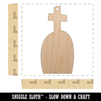 Tombstone Grave with Cross Halloween Unfinished Craft Wood Holiday Christmas Tree DIY Pre-Drilled Ornament