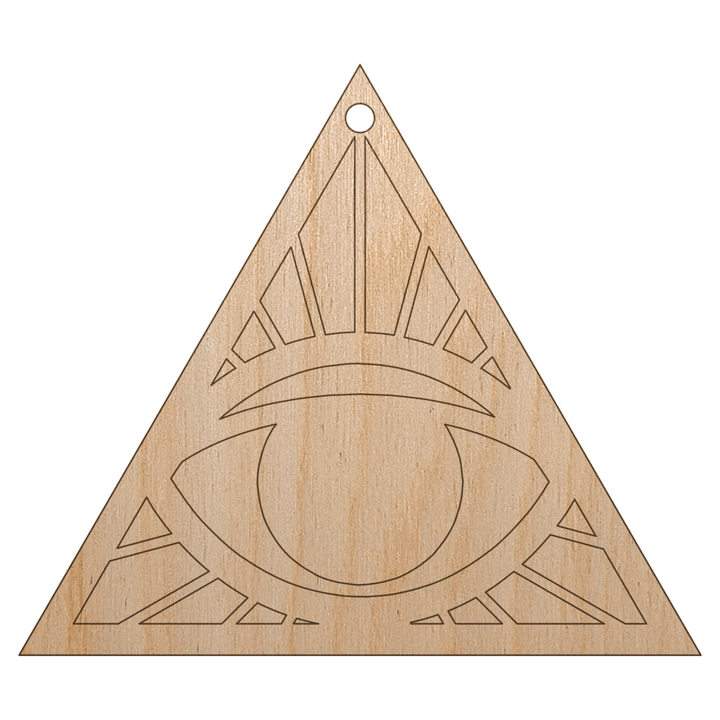 All Seeing Eye of Providence Unfinished Craft Wood Holiday Christmas Tree DIY Pre-Drilled Ornament