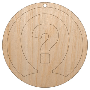 Anonymous Hidden Secret Person Icon Unfinished Craft Wood Holiday Christmas Tree DIY Pre-Drilled Ornament