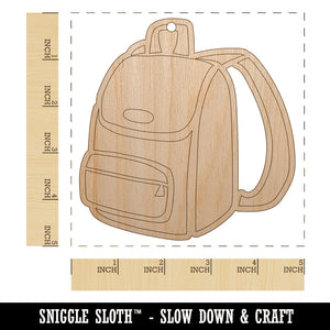 Backpack Icon School and Travel Unfinished Craft Wood Holiday Christmas Tree DIY Pre-Drilled Ornament