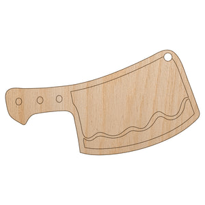 Butcher's Meat Cleaver Unfinished Craft Wood Holiday Christmas Tree DIY Pre-Drilled Ornament