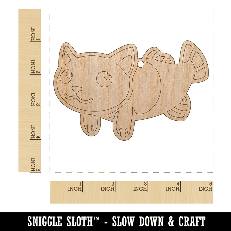 Catfish the Cat Fish Mermaid Unfinished Craft Wood Holiday Christmas Tree DIY Pre-Drilled Ornament