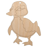 Cute Baby Duck Duckling Unfinished Craft Wood Holiday Christmas Tree DIY Pre-Drilled Ornament