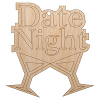 Date Night Planning Unfinished Craft Wood Holiday Christmas Tree DIY Pre-Drilled Ornament