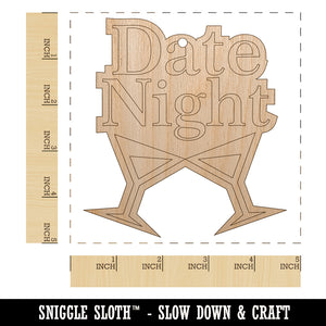 Date Night Planning Unfinished Craft Wood Holiday Christmas Tree DIY Pre-Drilled Ornament