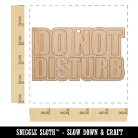 Do Not Disturb Unfinished Craft Wood Holiday Christmas Tree DIY Pre-Drilled Ornament