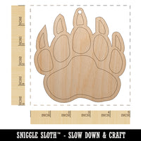 Grizzly Bear Claw Paw Unfinished Craft Wood Holiday Christmas Tree DIY Pre-Drilled Ornament