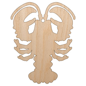 Maine Lobster Silhouette Unfinished Craft Wood Holiday Christmas Tree DIY Pre-Drilled Ornament