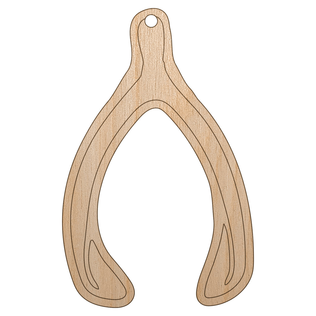 Make a Wishbone Wish Unfinished Craft Wood Holiday Christmas Tree DIY Pre-Drilled Ornament