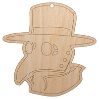 Plague Doctor Mask Unfinished Craft Wood Holiday Christmas Tree DIY Pre-Drilled Ornament