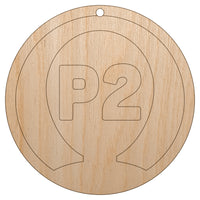 Player Two Person Indicator Gaming Icon Unfinished Craft Wood Holiday Christmas Tree DIY Pre-Drilled Ornament