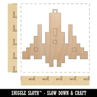 Retro Invaders from Space Rocket Ship Unfinished Craft Wood Holiday Christmas Tree DIY Pre-Drilled Ornament