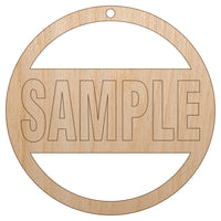 Sample Label Unfinished Craft Wood Holiday Christmas Tree DIY Pre-Drilled Ornament