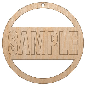 Sample Label Unfinished Craft Wood Holiday Christmas Tree DIY Pre-Drilled Ornament
