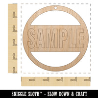 Sample Label Unfinished Craft Wood Holiday Christmas Tree DIY Pre-Drilled Ornament