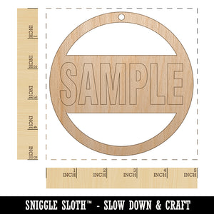 Sample Label Unfinished Craft Wood Holiday Christmas Tree DIY Pre-Drilled Ornament