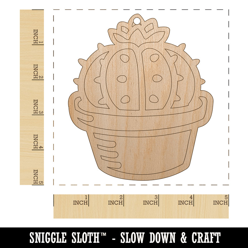 Succulent Success Cactus Unfinished Craft Wood Holiday Christmas Tree DIY Pre-Drilled Ornament