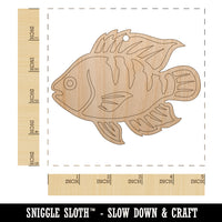 Tilapia Fish Fishing Unfinished Craft Wood Holiday Christmas Tree DIY Pre-Drilled Ornament