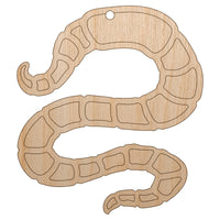 Wiggling Worm Earthworm Unfinished Craft Wood Holiday Christmas Tree DIY Pre-Drilled Ornament