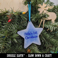 Knit Fun Text Unfinished Craft Wood Holiday Christmas Tree DIY Pre-Drilled Ornament