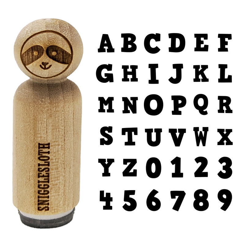 Fun Bold Font Letters and Numbers Rubber Stamp for Stamping Crafting Planners