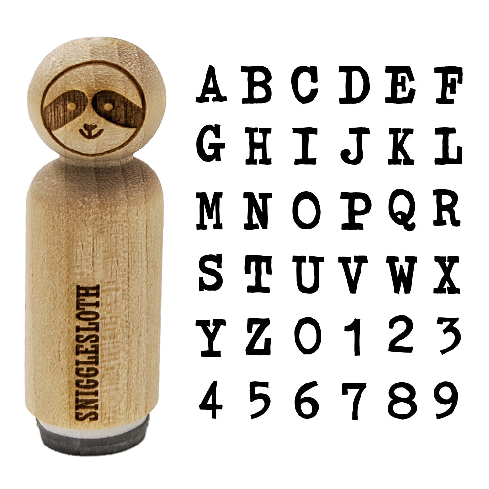 Cute Typewriter Font Letters and Numbers Rubber Stamp for Stamping Crafting Planners