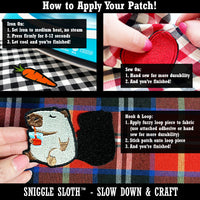 Concerned Pocket Pug Dog Multi-Color Embroidered Iron-On or Hook & Loop Patch Applique
