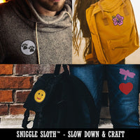 Today is a Slow Day Sloth Multi-Color Embroidered Iron-On or Hook & Loop Patch Applique