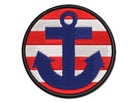 Boat Anchor Nautical Multi-Color Embroidered Iron-On or Hook & Loop Patch Applique