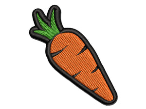 Carrot Vegetable Multi-Color Embroidered Iron-On or Hook & Loop Patch Applique