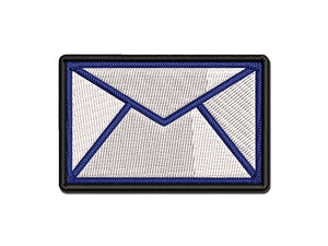 Envelope Mail Multi-Color Embroidered Iron-On or Hook & Loop Patch Applique