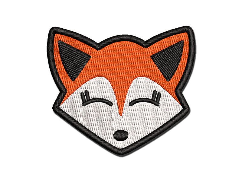 Fox Face Multi-Color Embroidered Iron-On or Hook & Loop Patch Applique