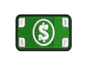 Money Cash Bills Multi-Color Embroidered Iron-On or Hook & Loop Patch Applique