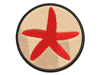 Starfish Solid Tropical Beach Multi-Color Embroidered Iron-On or Hook & Loop Patch Applique