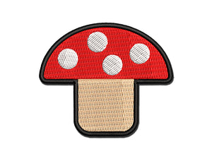 Toadstool Mushroom Multi-Color Embroidered Iron-On or Hook & Loop Patch Applique