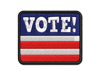 Vote Election Multi-Color Embroidered Iron-On or Hook & Loop Patch Applique