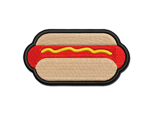 Yummy Hot Dog Multi-Color Embroidered Iron-On or Hook & Loop Patch Applique