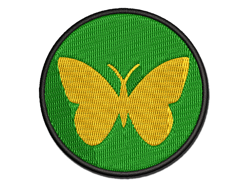 Butterfly Solid Multi-Color Embroidered Iron-On or Hook & Loop Patch Applique