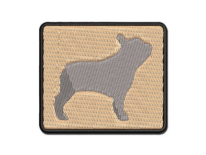 French Bulldog Dog Solid Multi-Color Embroidered Iron-On or Hook & Loop Patch Applique