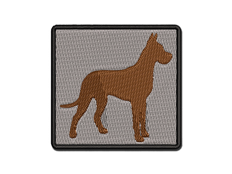 Great Dane Dog Solid Multi-Color Embroidered Iron-On or Hook & Loop Patch Applique