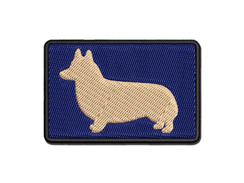 Pembroke Welsh Corgi Dog Solid Multi-Color Embroidered Iron-On or Hook & Loop Patch Applique