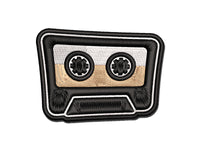 Retro Cassette Mix Tape Multi-Color Embroidered Iron-On or Hook & Loop Patch Applique