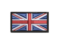United Kingdom Flag Union Jack Multi-Color Embroidered Iron-On or Hook & Loop Patch Applique