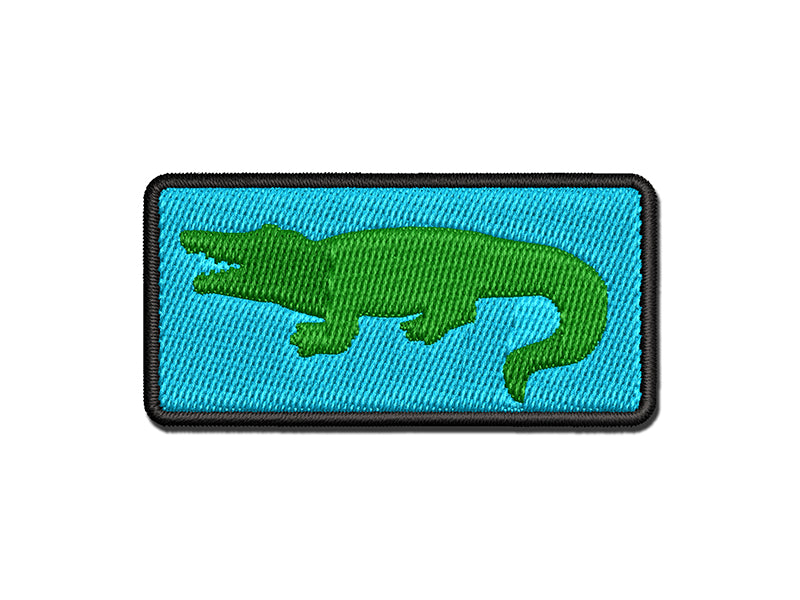 Alligator Crocodile Solid Multi-Color Embroidered Iron-On or Hook & Loop Patch Applique