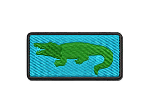 Alligator Crocodile Solid Multi-Color Embroidered Iron-On or Hook & Loop Patch Applique