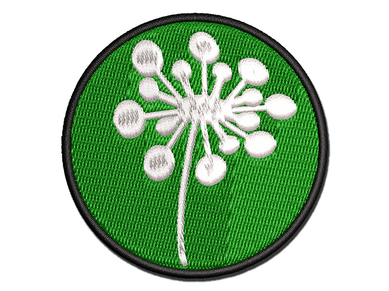 Dandelion Abstract Doodle Multi-Color Embroidered Iron-On or Hook & Loop Patch Applique