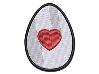 Heart in Egg Multi-Color Embroidered Iron-On or Hook & Loop Patch Applique