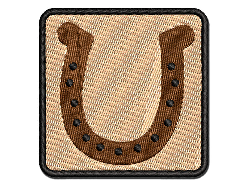 Horseshoe Lucky Multi-Color Embroidered Iron-On or Hook & Loop Patch Applique