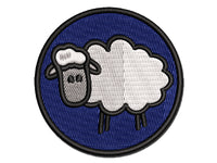 Sheep Doodle Multi-Color Embroidered Iron-On or Hook & Loop Patch Applique