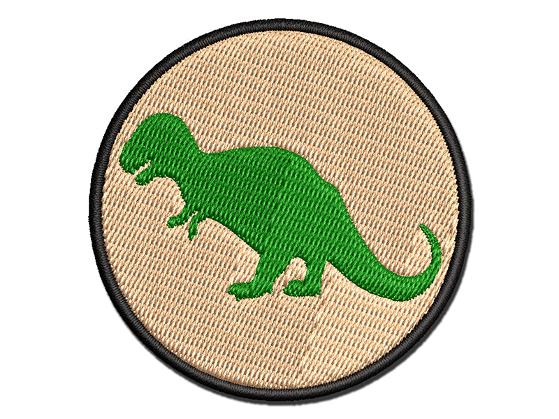 Tyrannosaurus Rex Dinosaur Solid Multi-Color Embroidered Iron-On or Hook & Loop Patch Applique